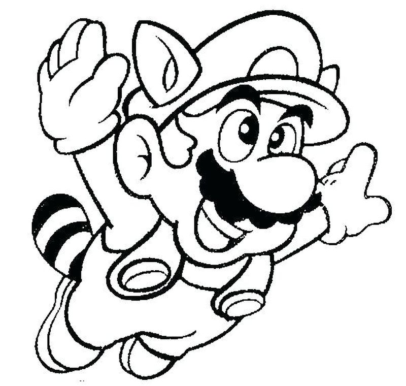 Online coloring book: Coloring book flying Mario Bros